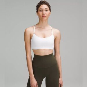 lululemon flow y bra, size 4, white